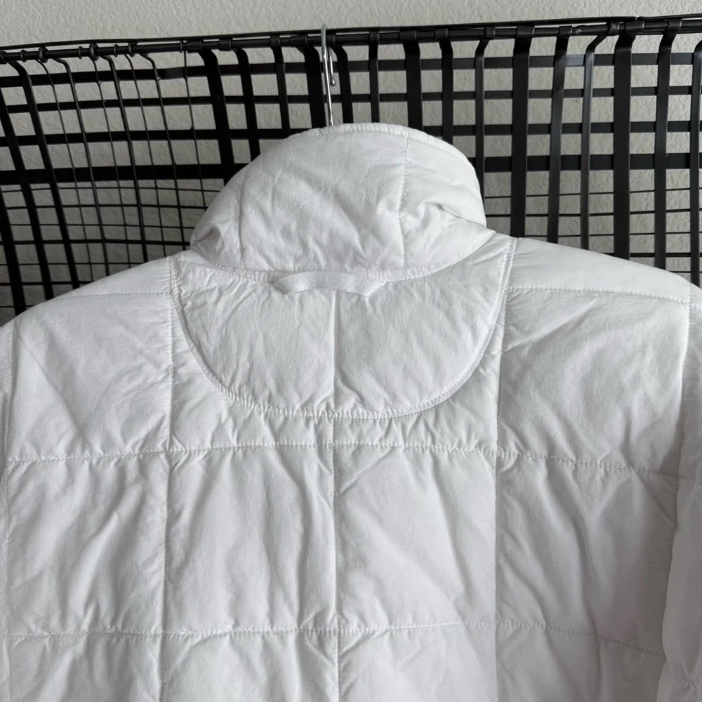 Free People White Quilted Puffer Jacket